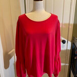 Calvin Klein Fuchsia Pink long sleeve blouse